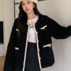 DAZY Contrast Trim Drop Shoulder Teddy Jacket main 4