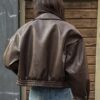 DAZY Distressed Leather Jacket Women Short Regular Jacket Spring New Arrival Suitable For Valentines Day main 1