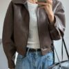 DAZY Distressed Leather Jacket Women Short Regular Jacket Spring New Arrival Suitable For Valentines Day main 7