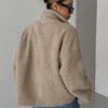 DAZY Drop Shoulder Slant Pockets Teddy Jacket main 1
