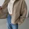 DAZY Drop Shoulder Slant Pockets Teddy Jacket main 5