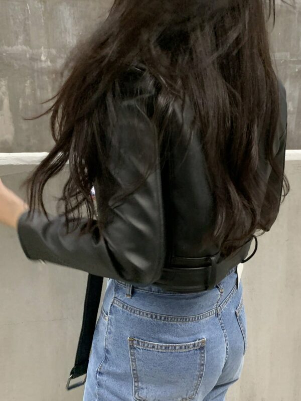 Short Style Casual Fashion Leather Jacket Women
