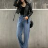 DAZY Short Style PU Leather Lapel Collar Casual Fashion Women Jacket main 2