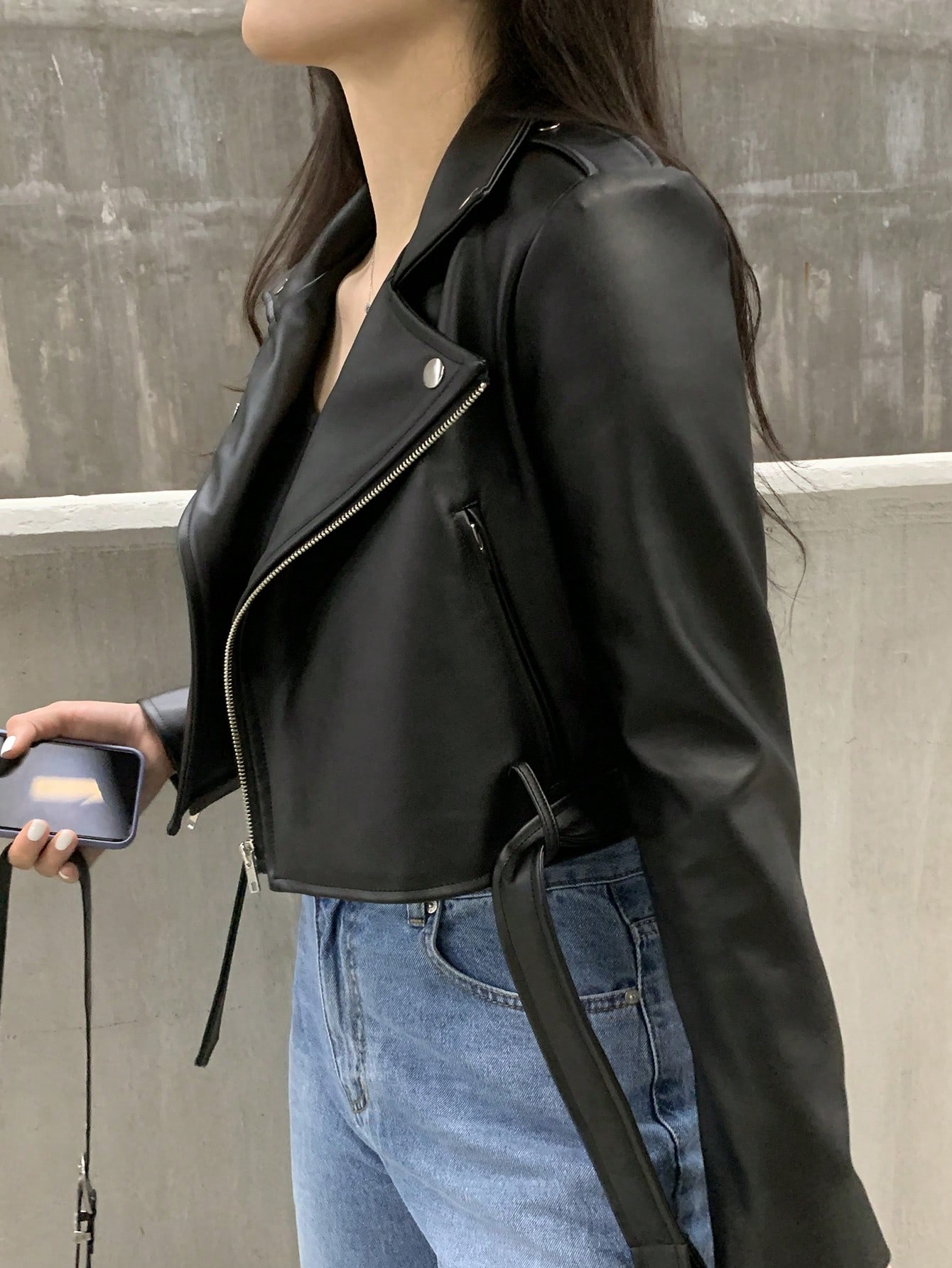 Short Style Casual Fashion Leather Jacket Women Short Style Casual Fashion Leather Jacket Women