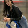 DAZY Short Style PU Leather Lapel Collar Casual Fashion Women Jacket main 7