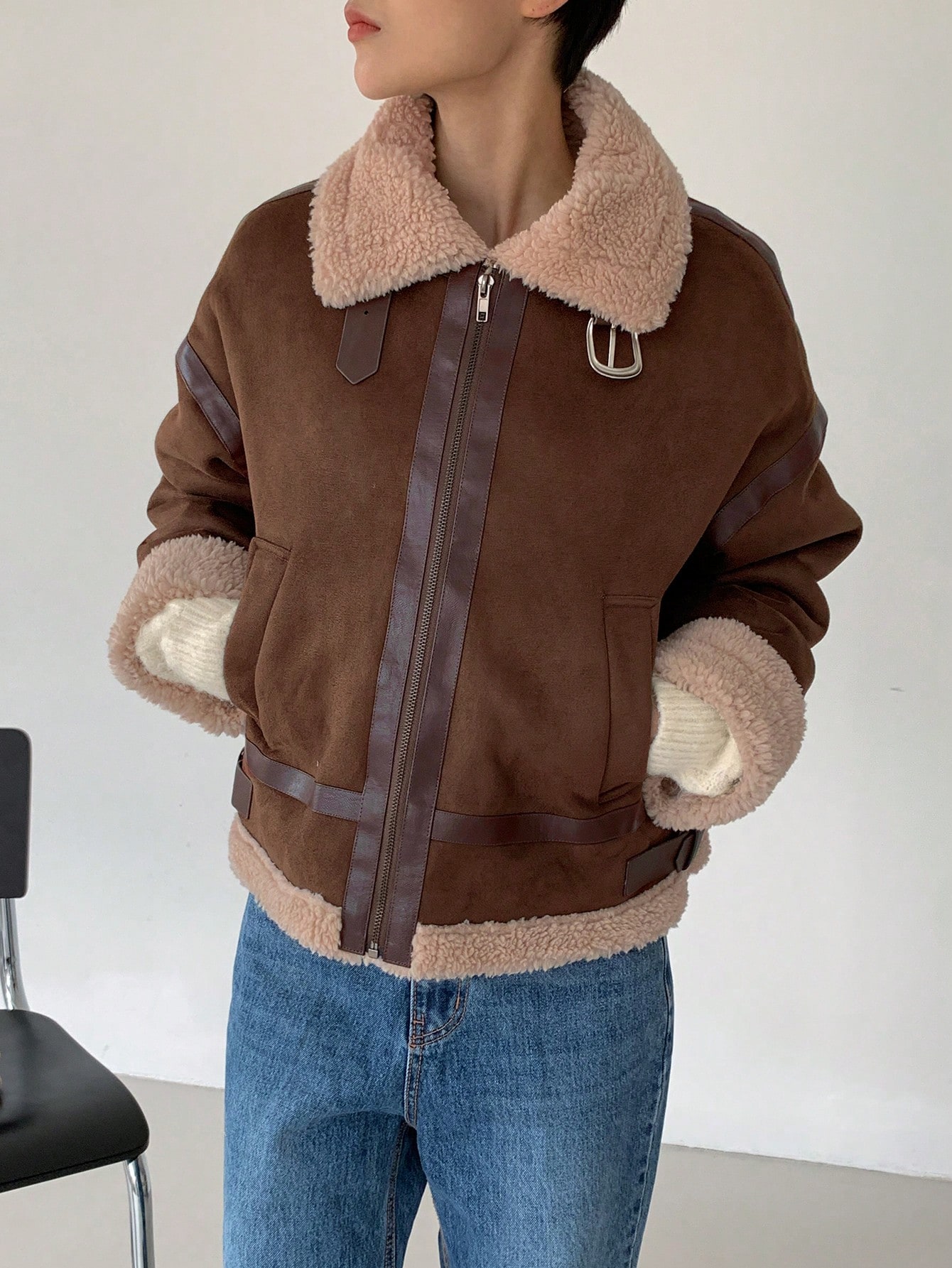 Women Casual Winter Outerwear Zip Up Jacket