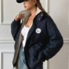 DAZY Women Casual Zip Up Front Long Sleeve Minimalist Jacket Everyday Wear main 4