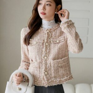 Long Sleeve Frayed Hem jackets for women​