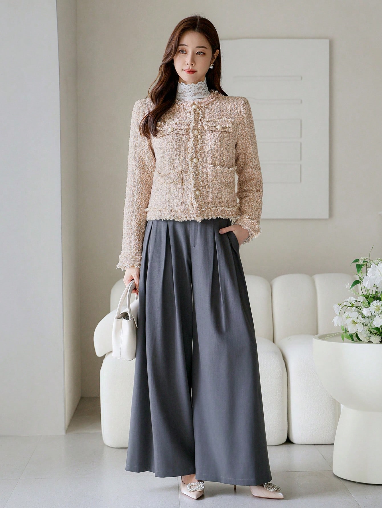 Long Sleeve Frayed Hem jackets for women​