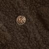 DAZY Womens Short Winter Round Neck Long Sleeve Faux Jacket main 5