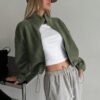 DAZY Womens Zipper Front Drawstring Hem Jacket main 1