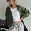 DAZY Womens Zipper Front Drawstring Hem Jacket main 2