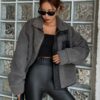 DAZY Zip Up Drop Shoulder Teddy Jacket main 5