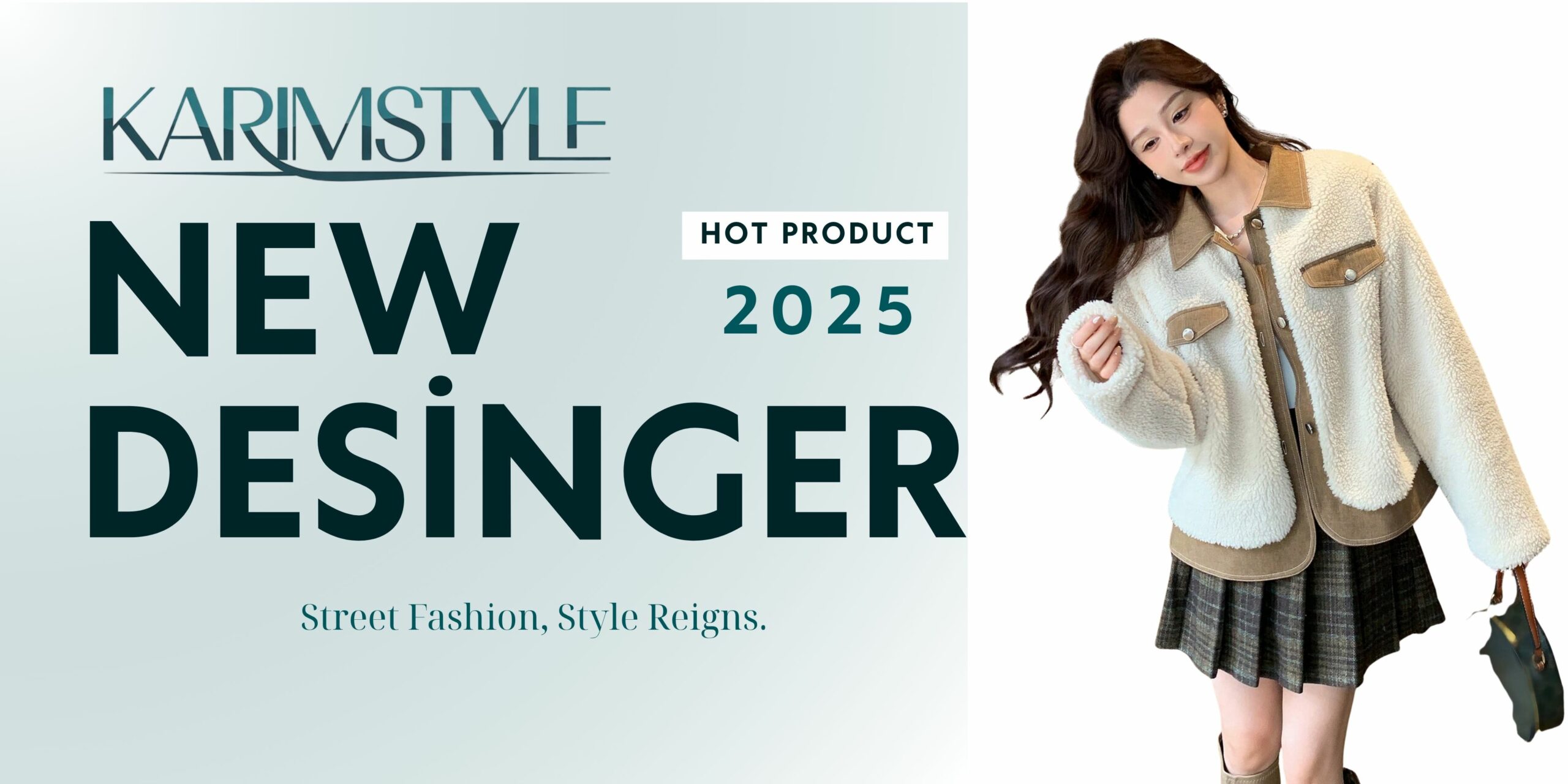 Green and White Conceptual New Look Fashion Medium Banner