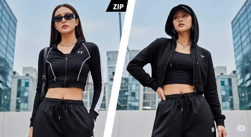 Cropped Zip Up Hoodie Women – Dynamic & Fashionable